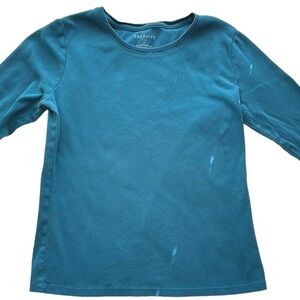 Talbots Teal Blue Long Sleeve Tee